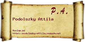 Podolszky Attila névjegykártya