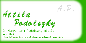 attila podolszky business card